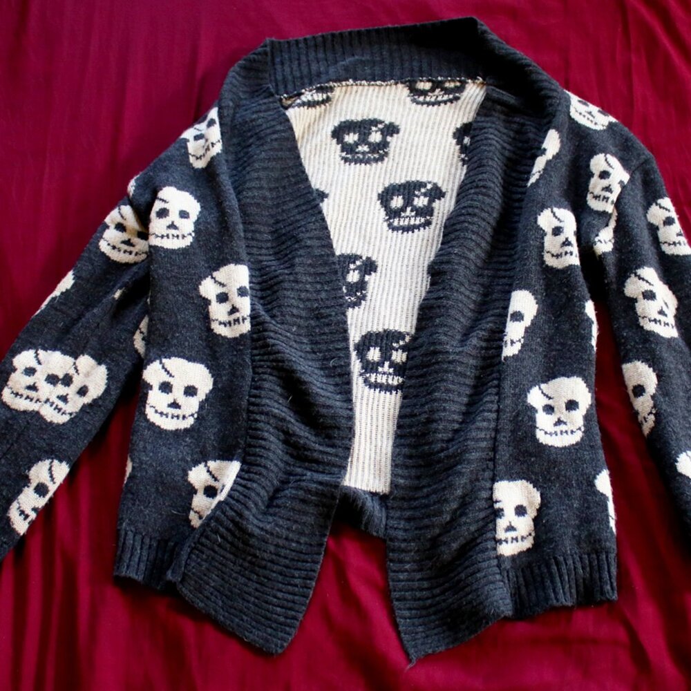 Gothic Skull Cardigan